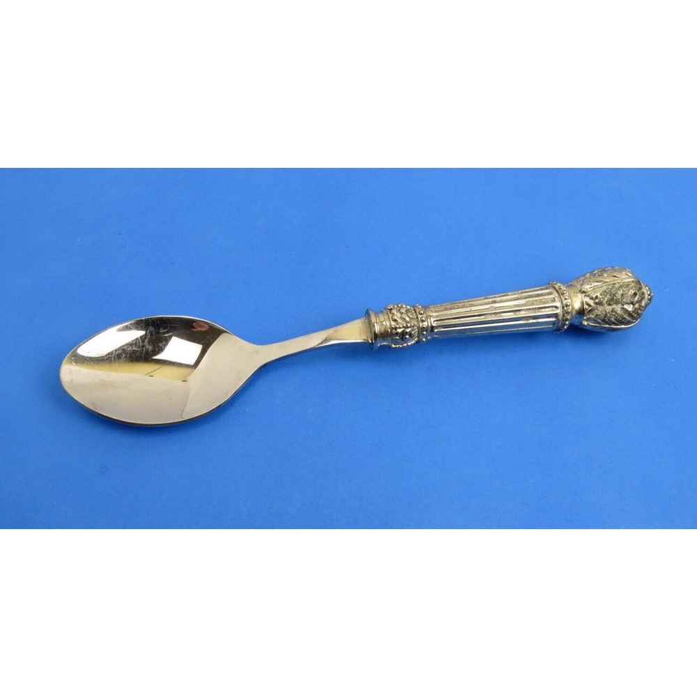 Godinger PLUME Silverplated Ribbed Tip Oval Soup Spoon
